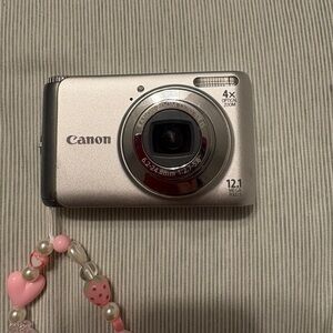 Canon Gray Digital Camera with Black Accents